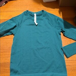 Lululemon Athletica Teal Striped Top